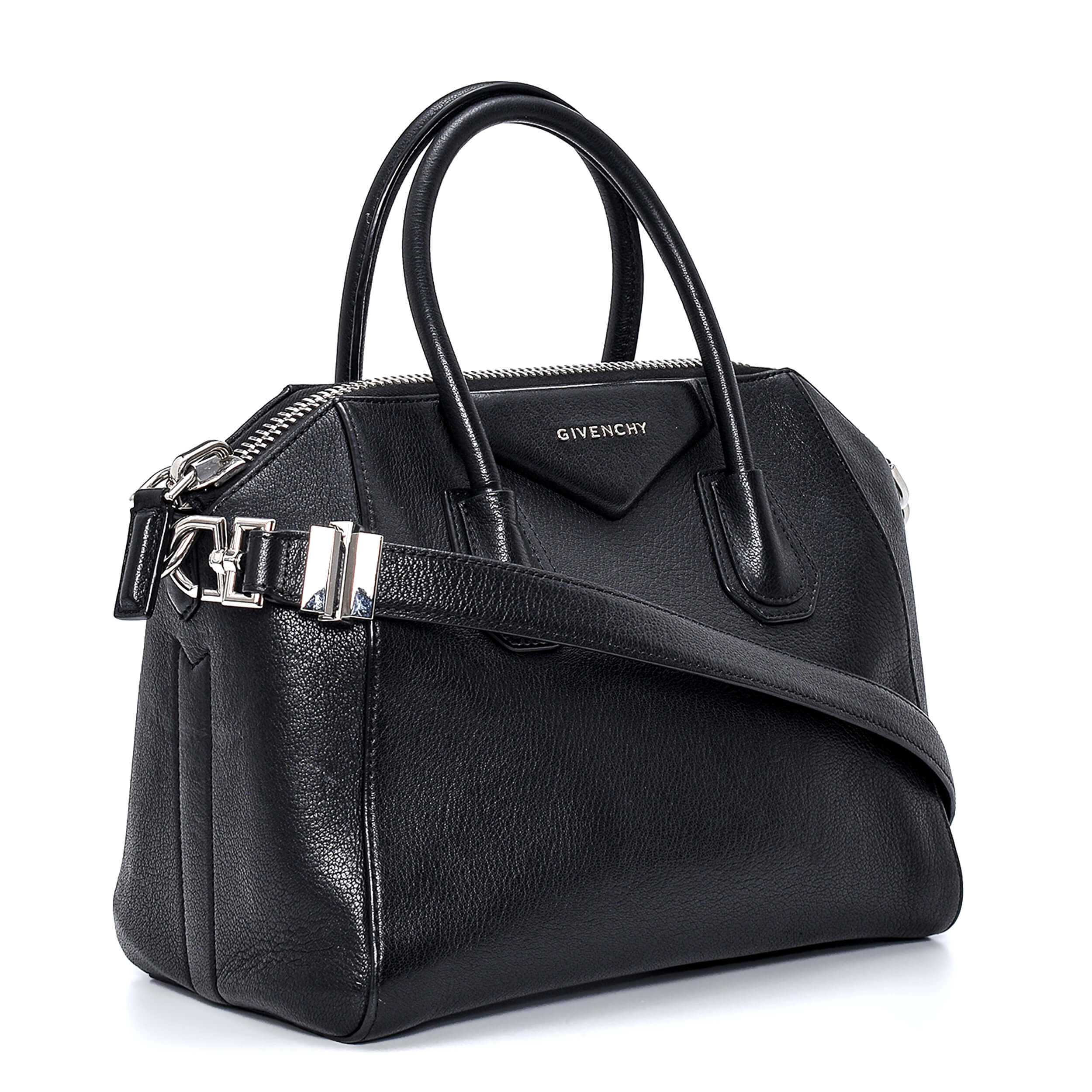 Givenchy - Black Leather Antigona Small Bag